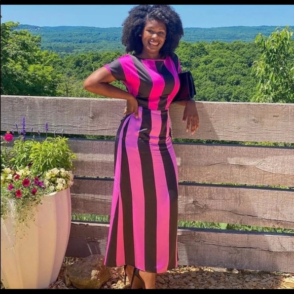 Christopher John Mixed Stripe Dress - Picture 10 of 12